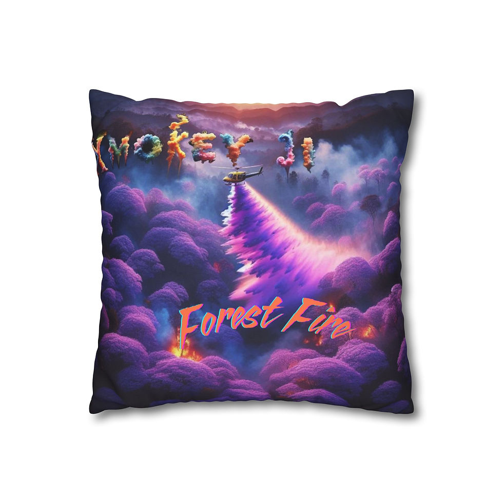 Thumbnail: Forest Fire Spun Polyester Pillowcase
