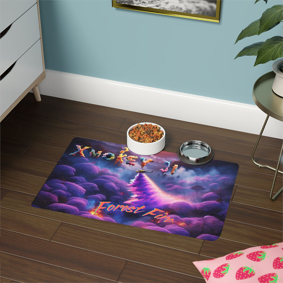 Thumbnail: Forest Fire Pet Food Mat (12x18)