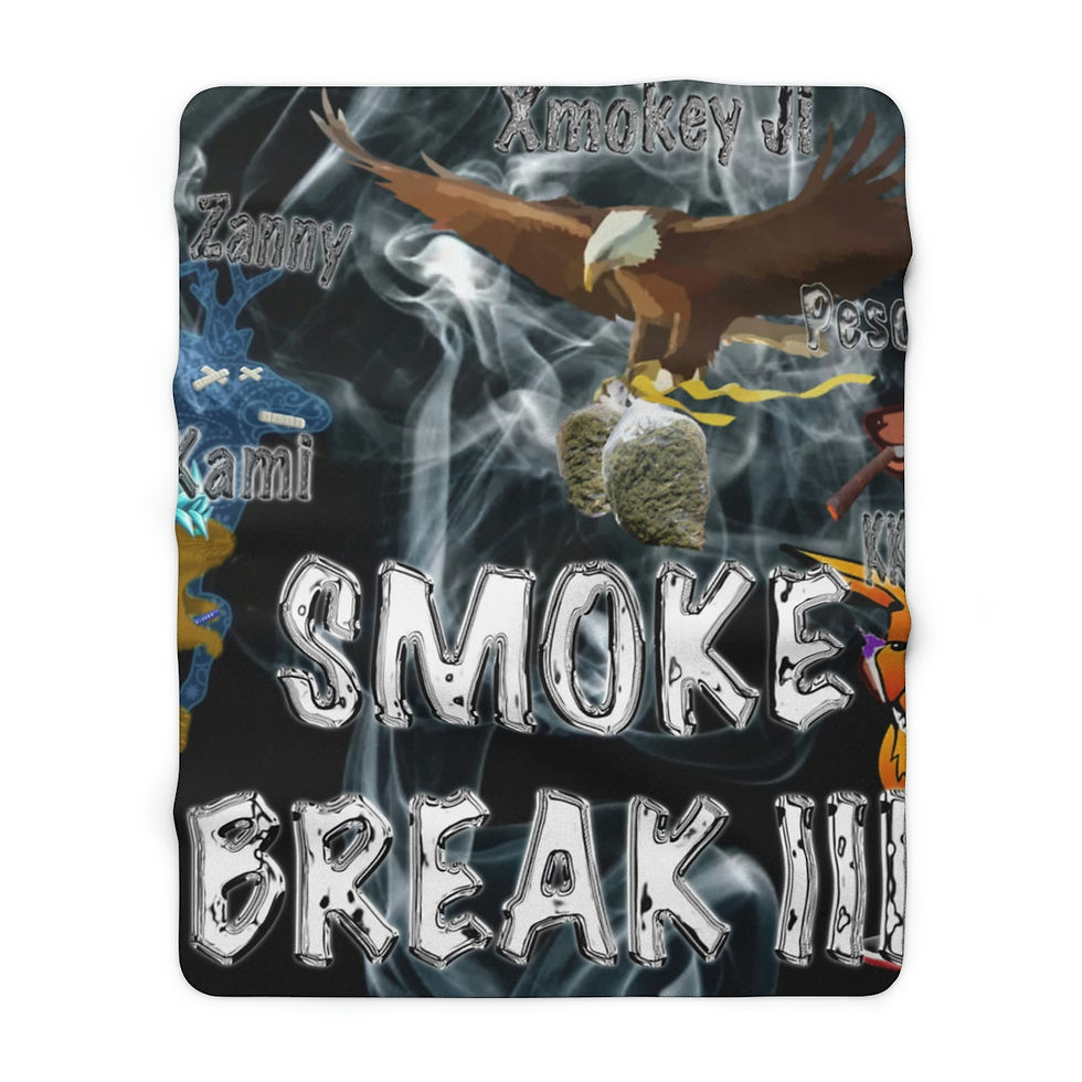 Thumbnail: Smoke Break Sherpa Fleece Blanket