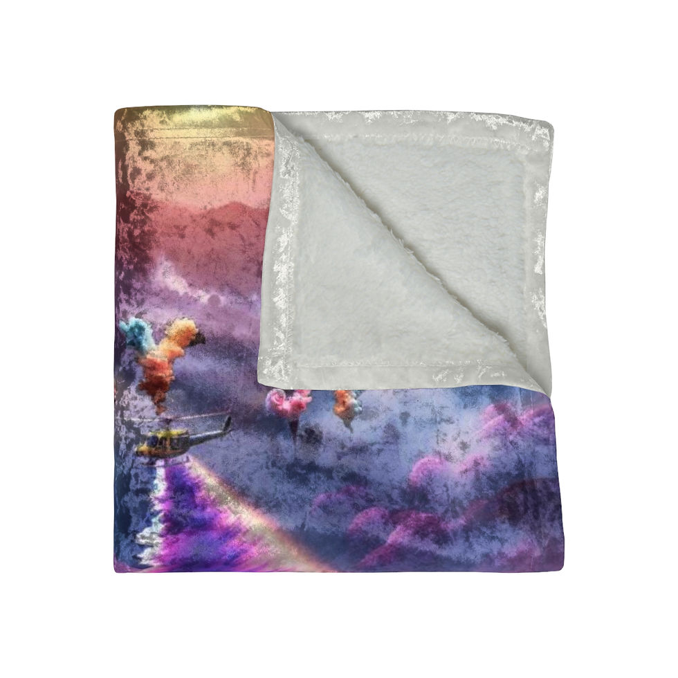 Thumbnail: Forest Fire Crushed Velvet Blanket