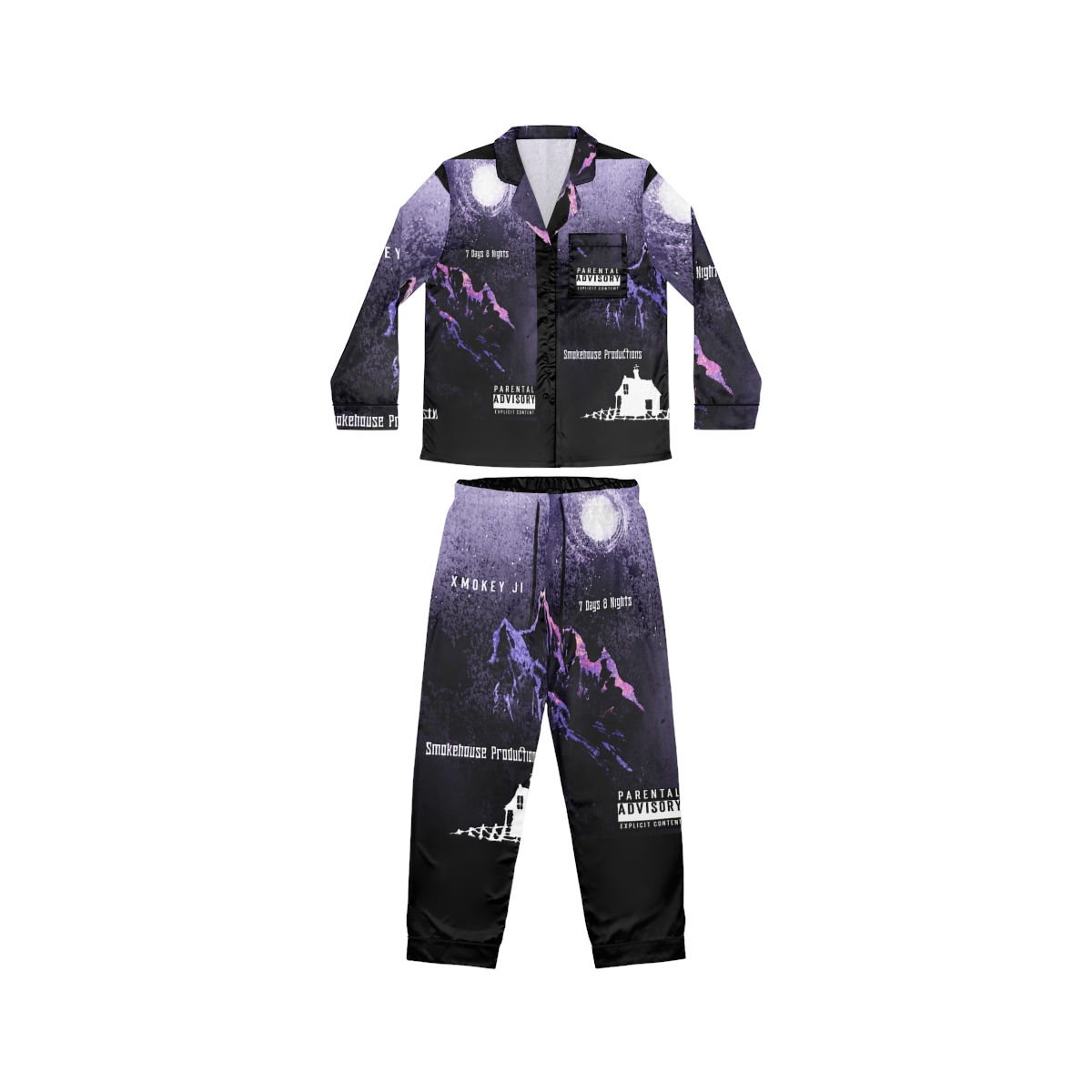 7 Days 8 Nights Women's Satin Pajamas (AOP)