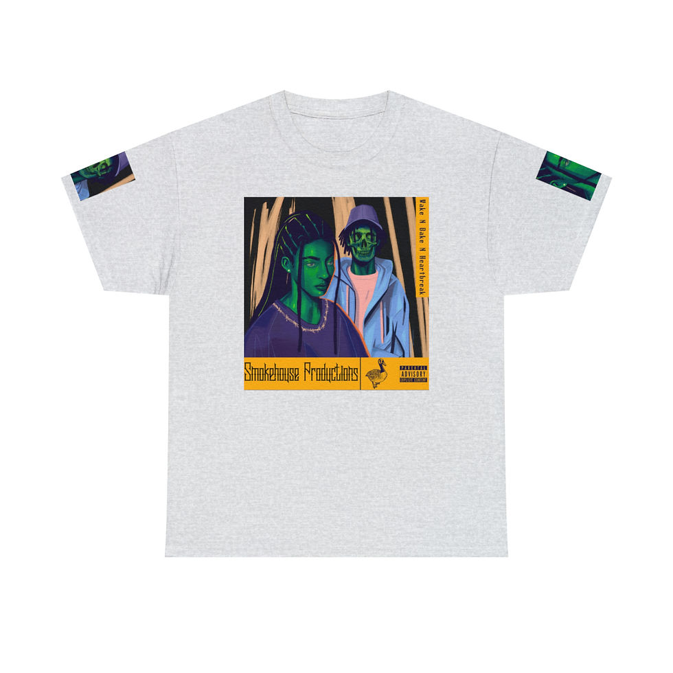 Thumbnail: Wake N Bake N HeartBreak Unisex Heavy Cotton Tee