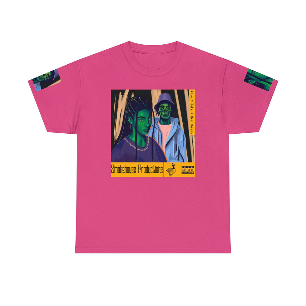 Thumbnail: Wake N Bake N HeartBreak Unisex Heavy Cotton Tee V3
