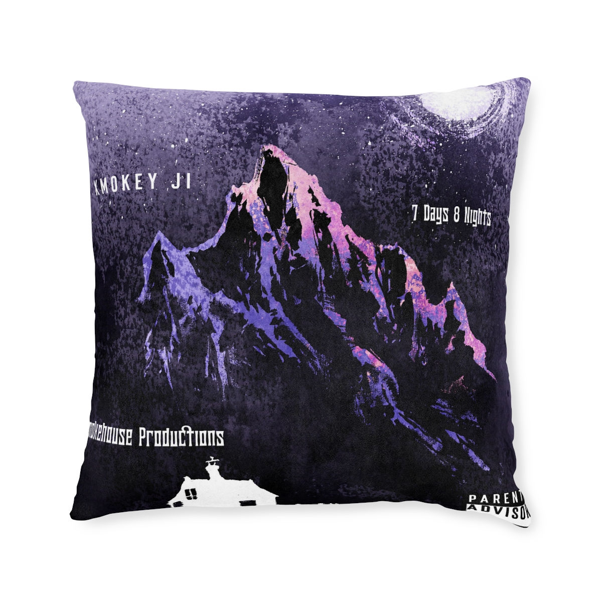 7 Days 8 Nights Square Pillow - White Back