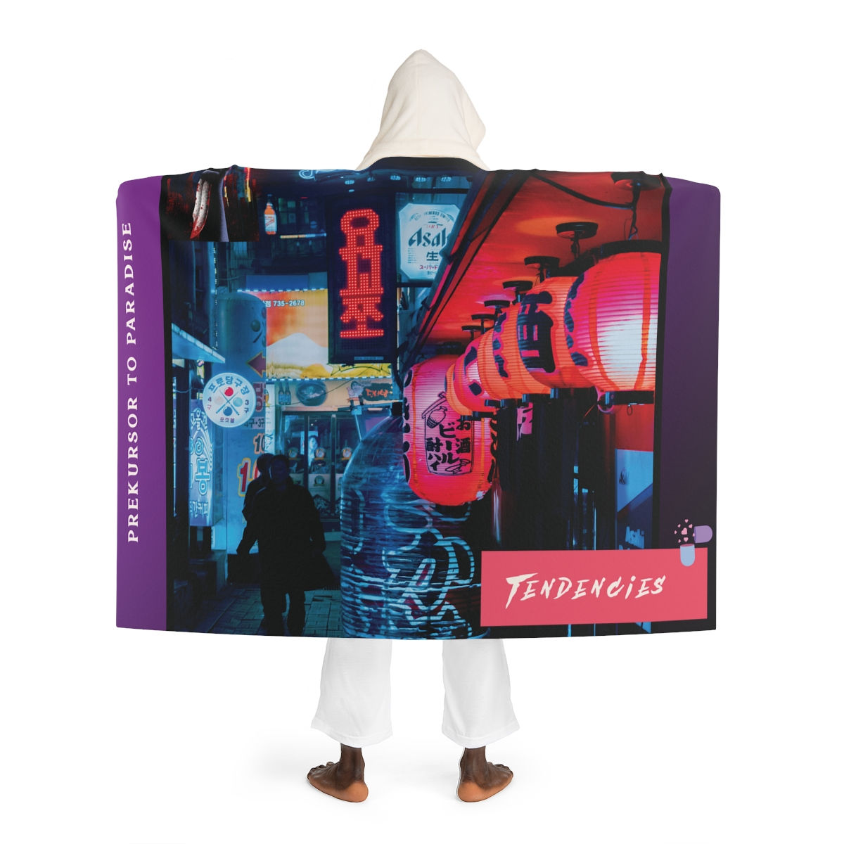 Tendencies Hooded Sherpa Fleece Blanket