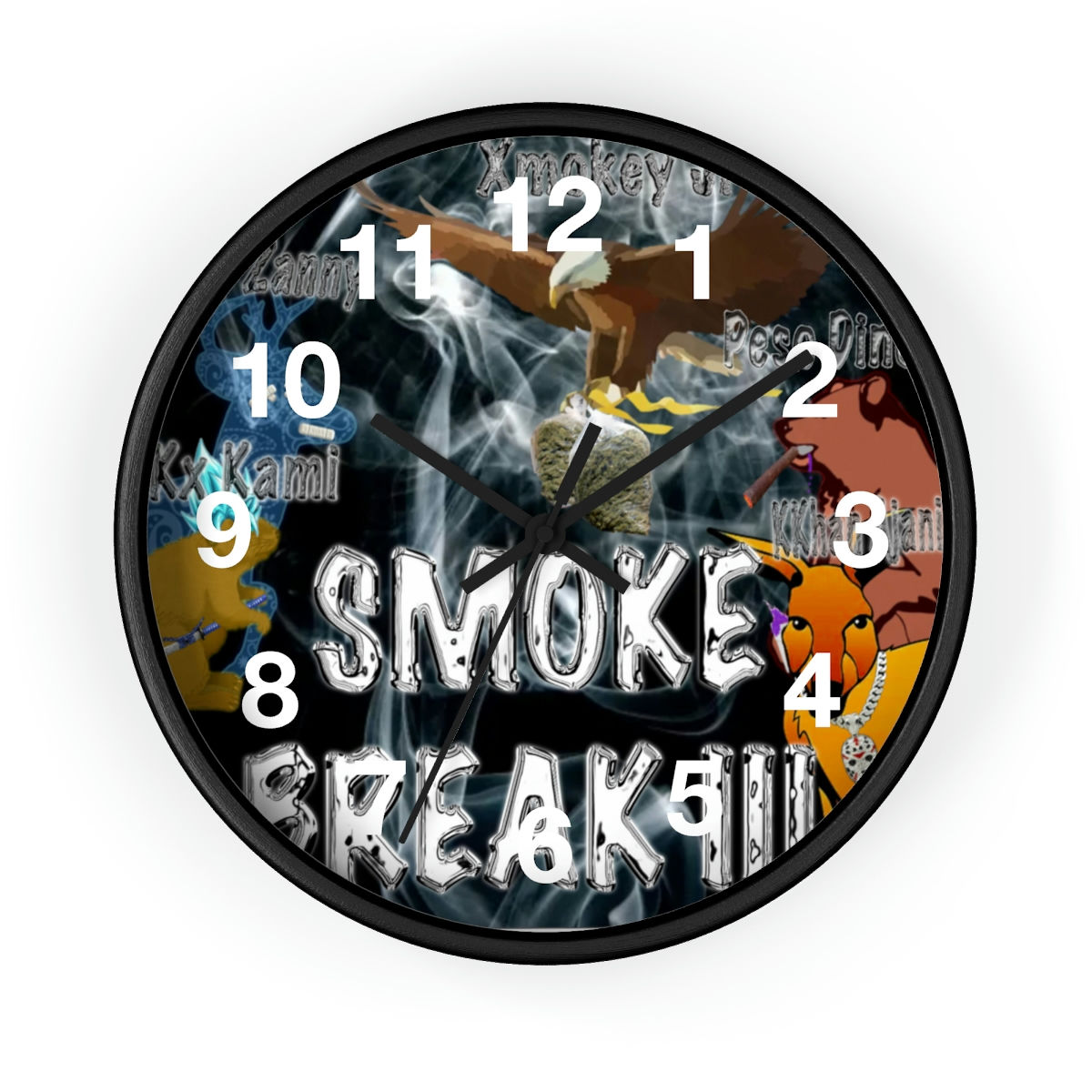 Smoke Break III Wall clock