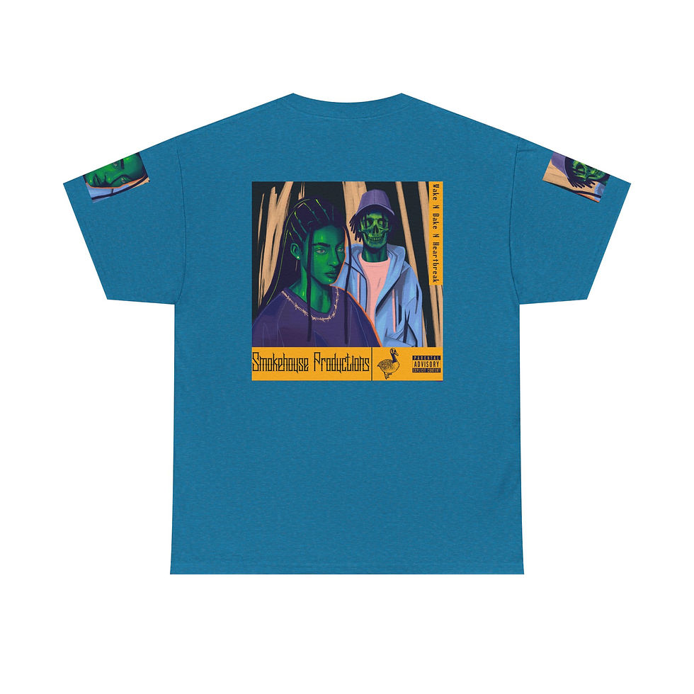 Thumbnail: Wake N Bake N HeartBreak Unisex Heavy Cotton Tee
