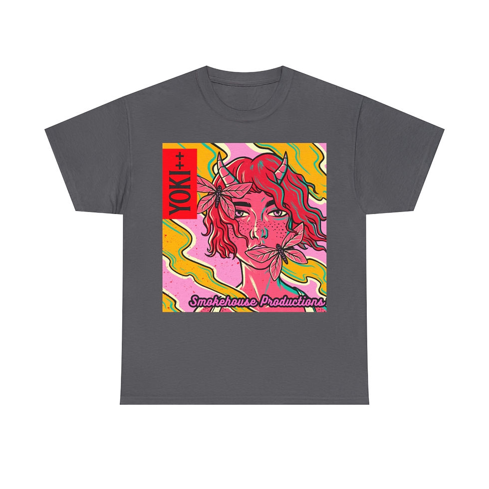 Thumbnail: Yoki++ Pink Unisex Heavy Cotton Tee