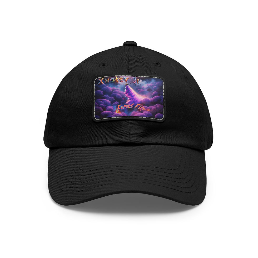 Thumbnail: Forest Fire Dad Hat with Leather Patch (Rectangle)