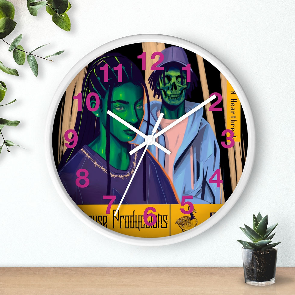 Thumbnail: Wake N Bake N HeartBreak Pink Wall clock