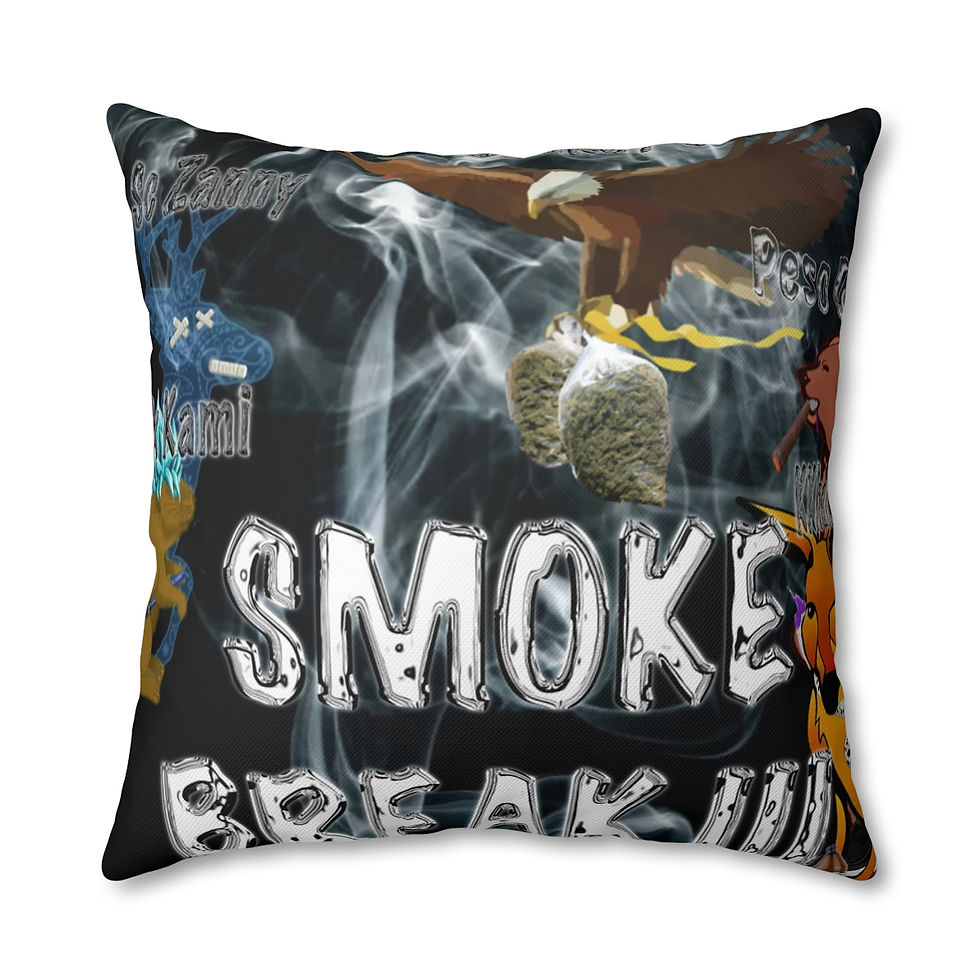 Smoke Break III Spun Polyester Pillowcase