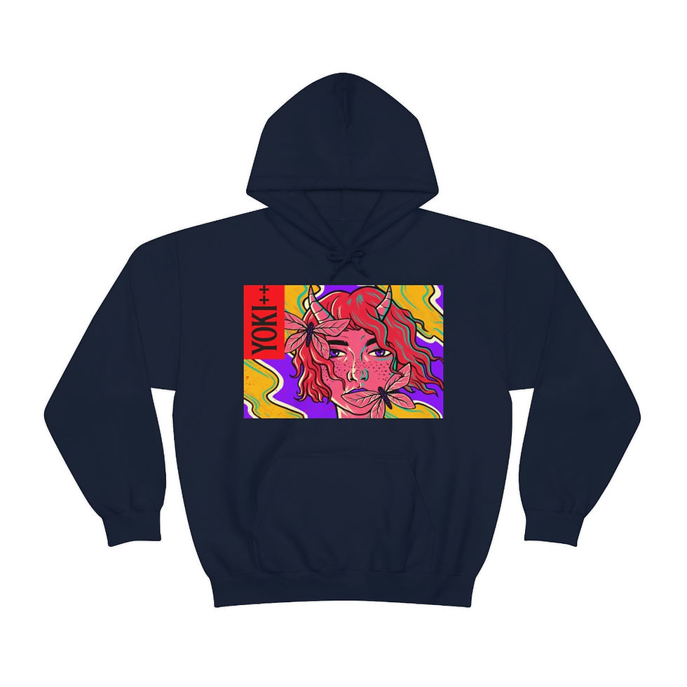 Thumbnail: Yoki++ Purple Unisex Heavy Blend™ Hooded Sweatshirt