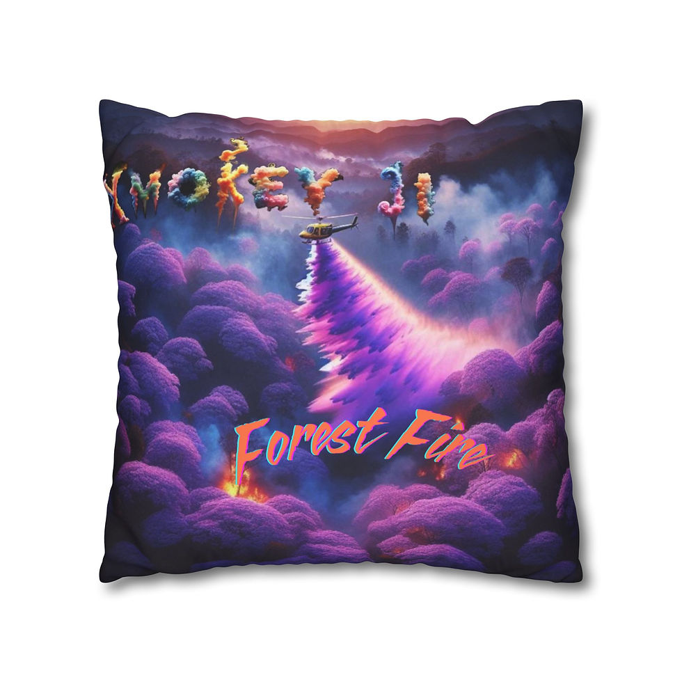 Thumbnail: Forest Fire Spun Polyester Pillowcase