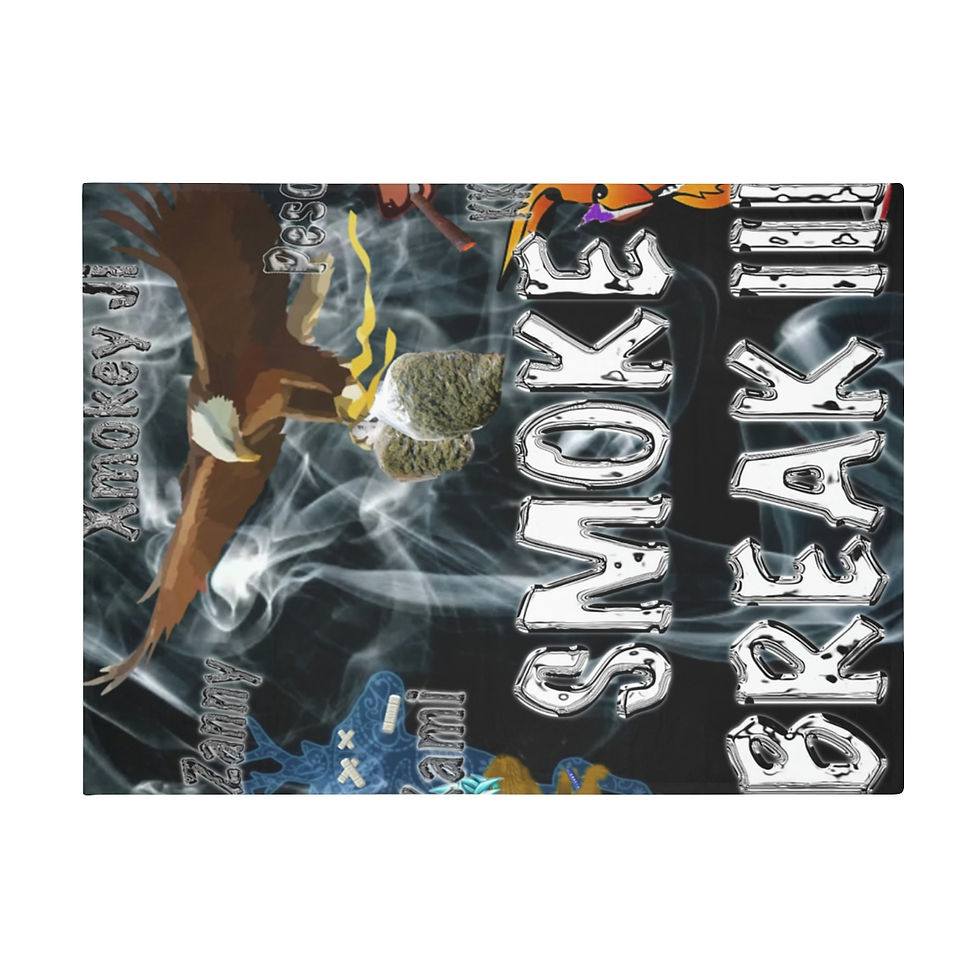 Thumbnail: Smoke Break III Plush Fleece Blanket