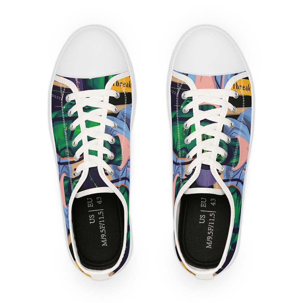 Thumbnail: Wake N Bake N HeartBreak Men's Low Top Sneakers