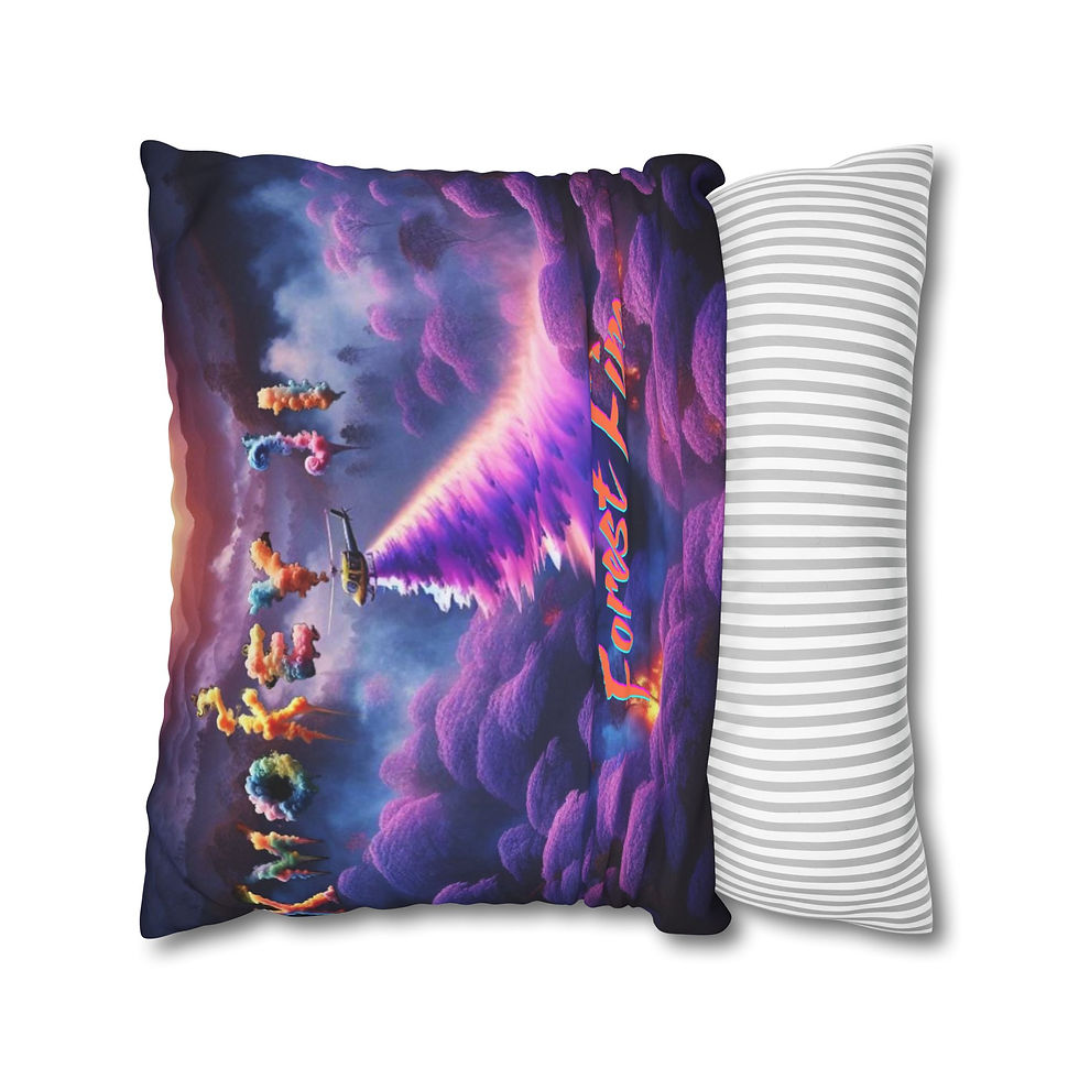 Thumbnail: Forest Fire Spun Polyester Pillowcase