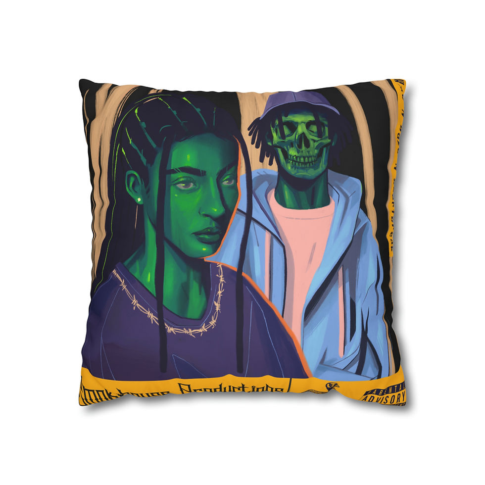 Thumbnail: Wake N Bake N HeartBreak Spun Polyester Pillowcase