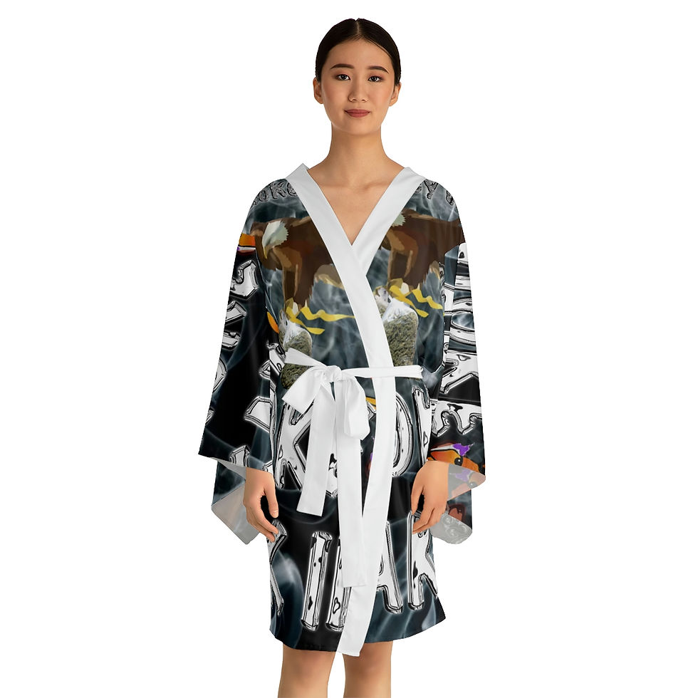 Thumbnail: Smoke Break III Long Sleeve Kimono Robe