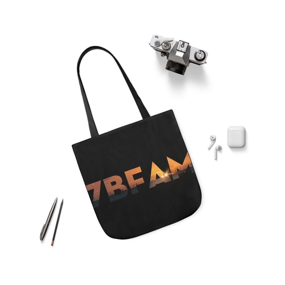 Thumbnail: 7B Fam Polyester Canvas Tote Bag