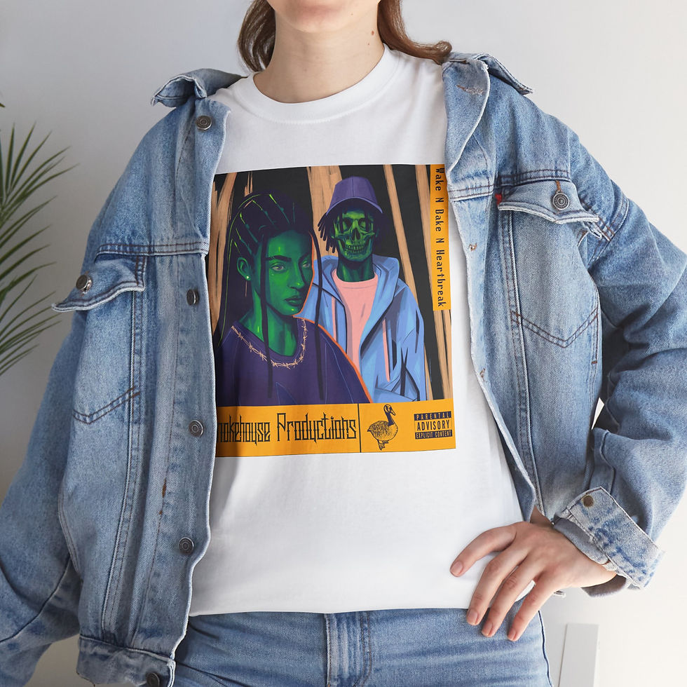 Thumbnail: Wake N Bake N HeartBreak Unisex Heavy Cotton Tee
