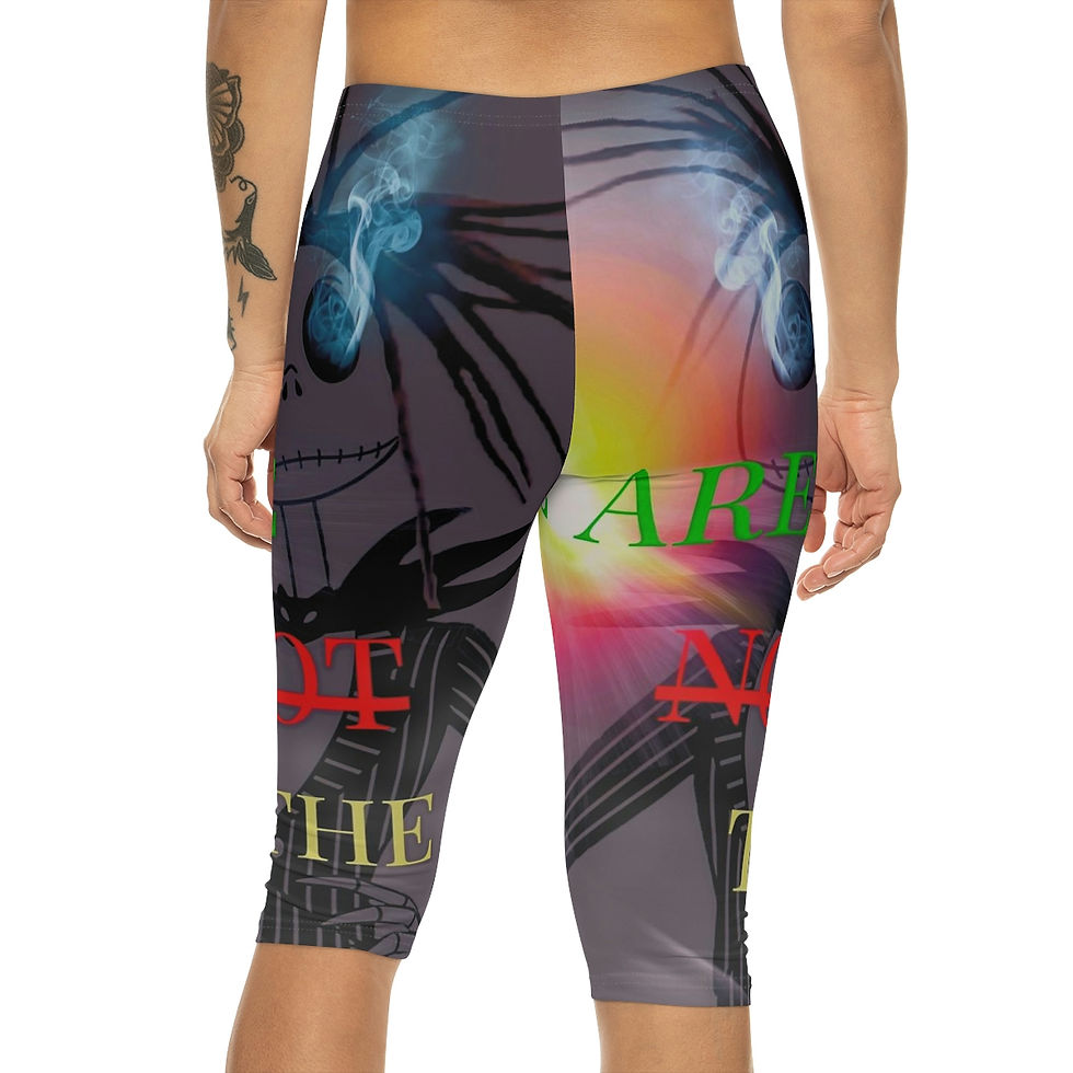 Thumbnail: We Are Not The Same Women’s Capri Leggings (AOP)