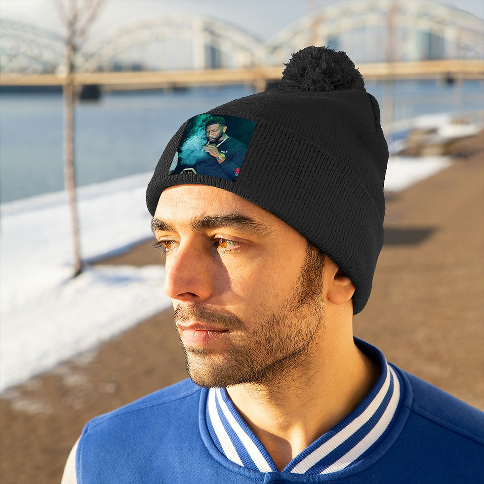 Thumbnail: Flooded Pom Pom Beanie