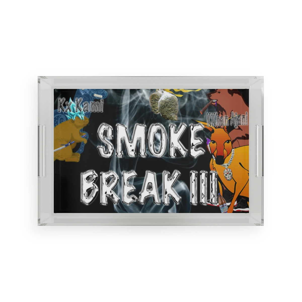 Smoke Break III Acrylic Serving Tray