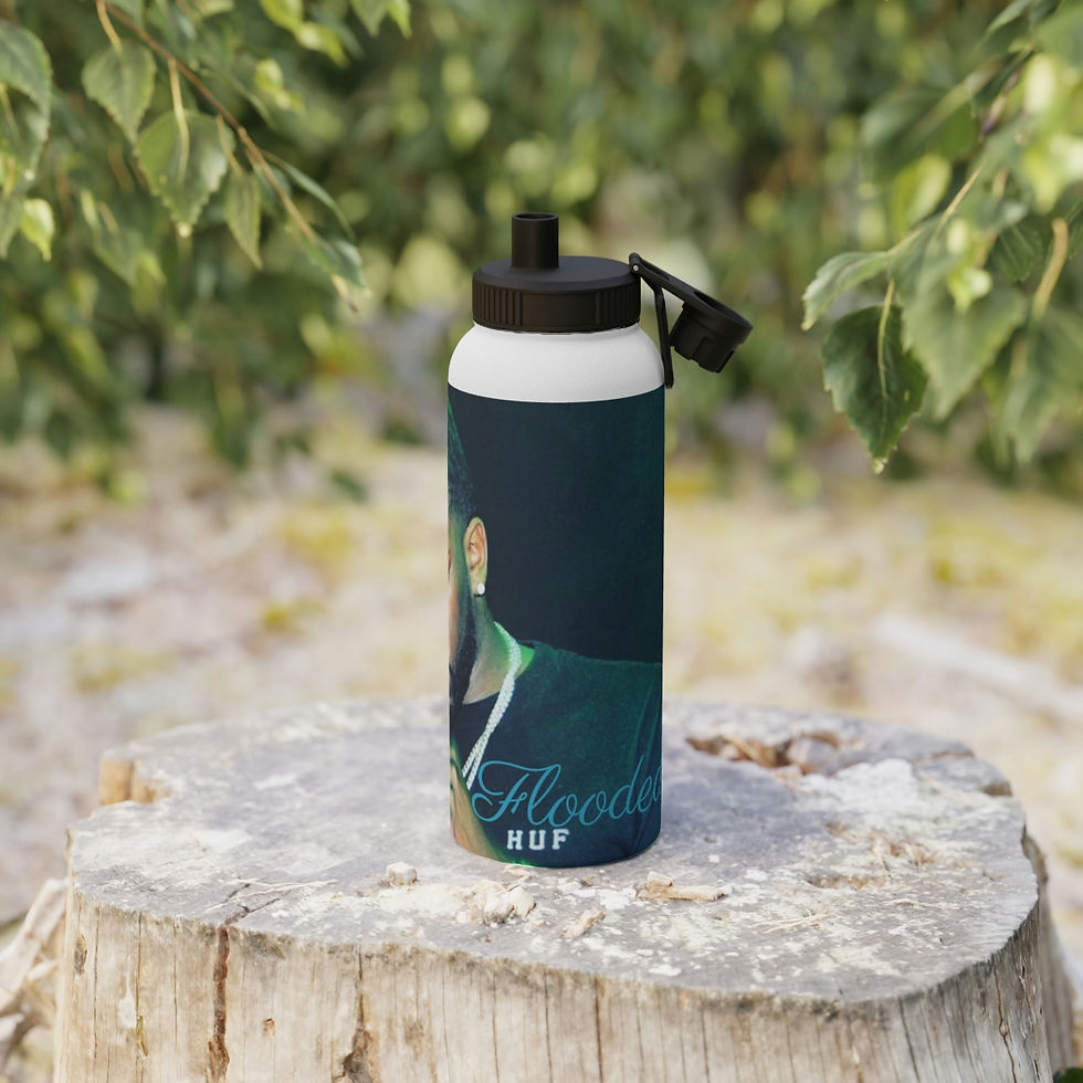 Thumbnail: Flooded Stainless Steel Water Bottle, Sports Lid