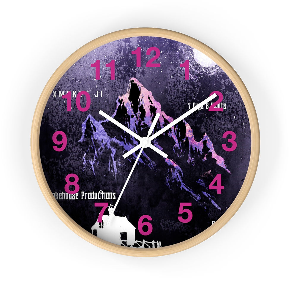 Thumbnail: 7 Days 8 Nights Pink Wall clock