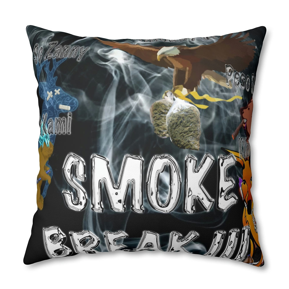Thumbnail: Smoke Break III Spun Polyester Pillowcase
