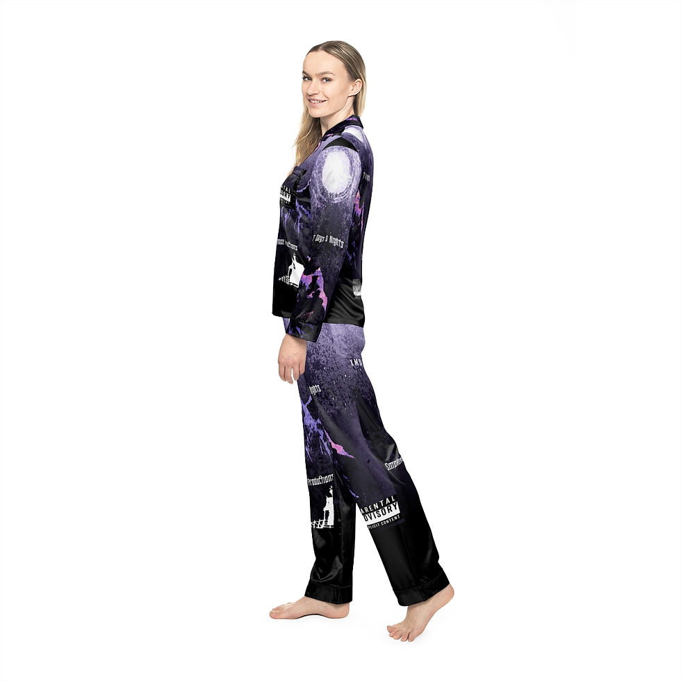 Thumbnail: 7 Days 8 Nights Women's Satin Pajamas (AOP)