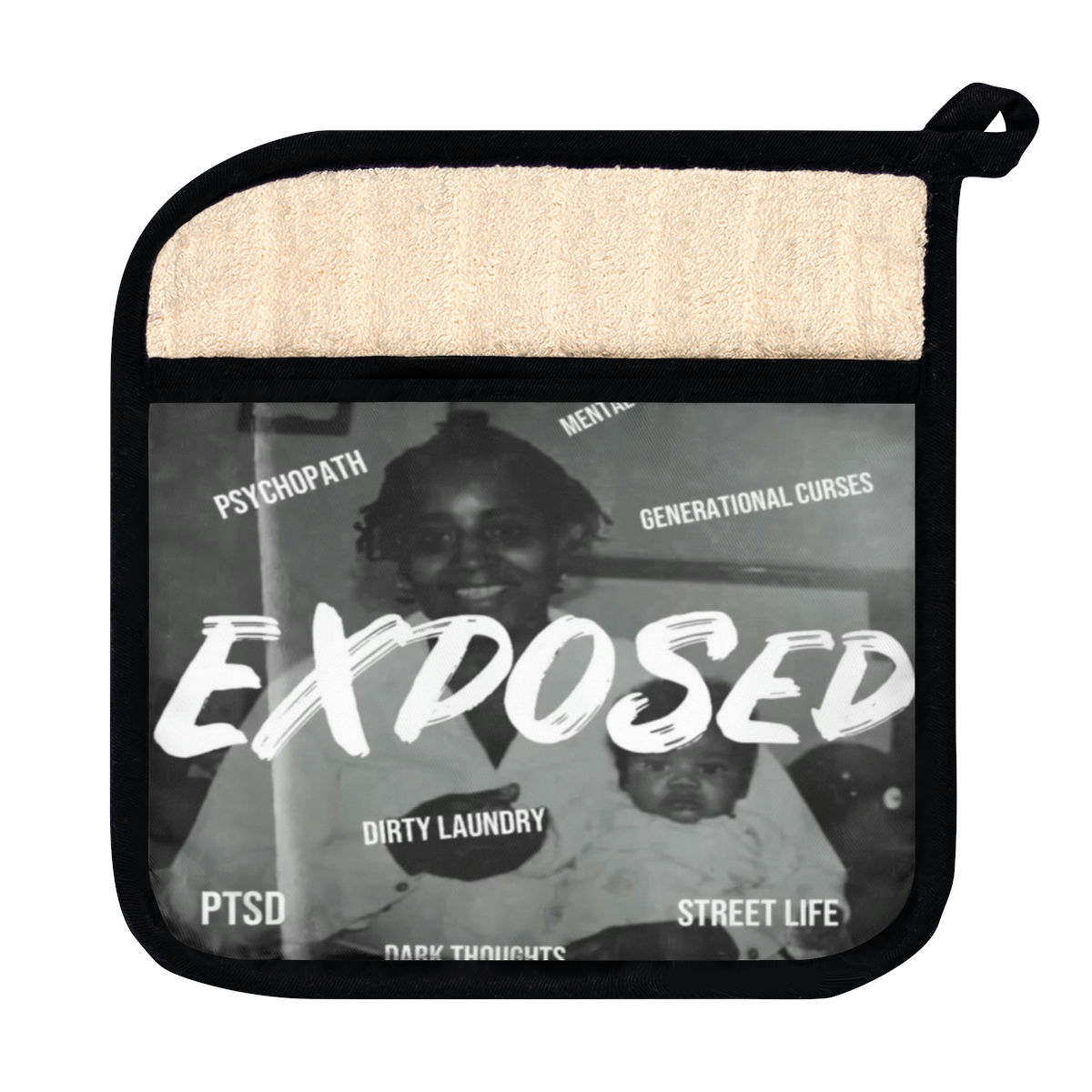 Exposed Pot Holder with Pocket