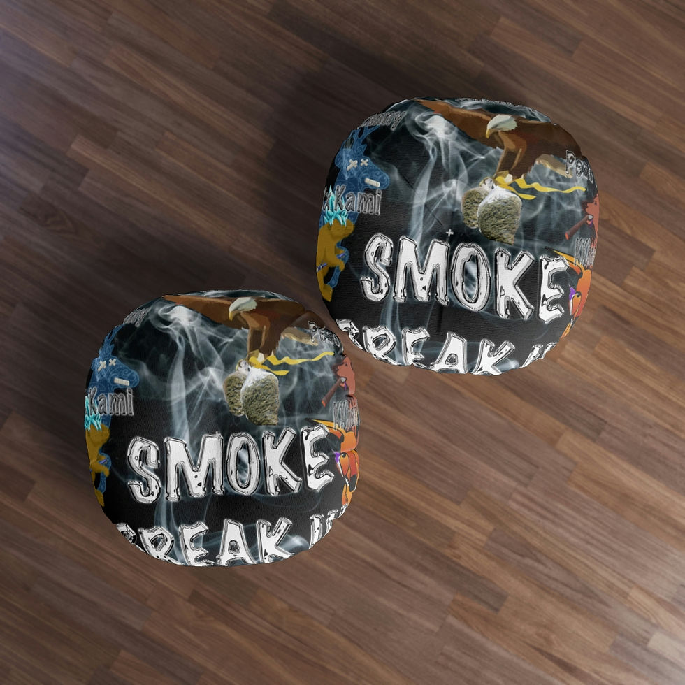 Thumbnail: Smoke Break III Tufted Floor Pillow, Round