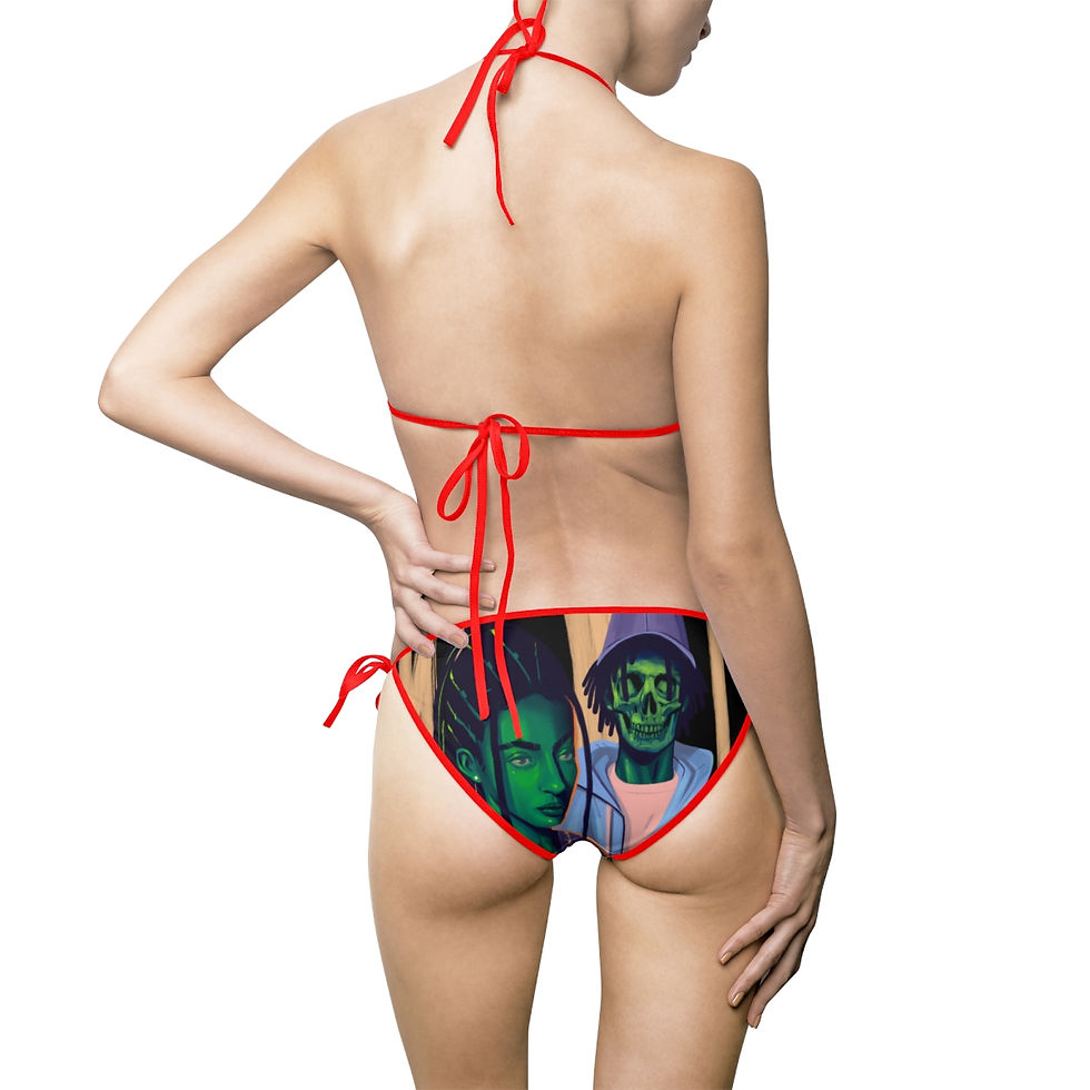 Thumbnail: Wake N Bake N Heartbreak Women's Bikini Swimsuit