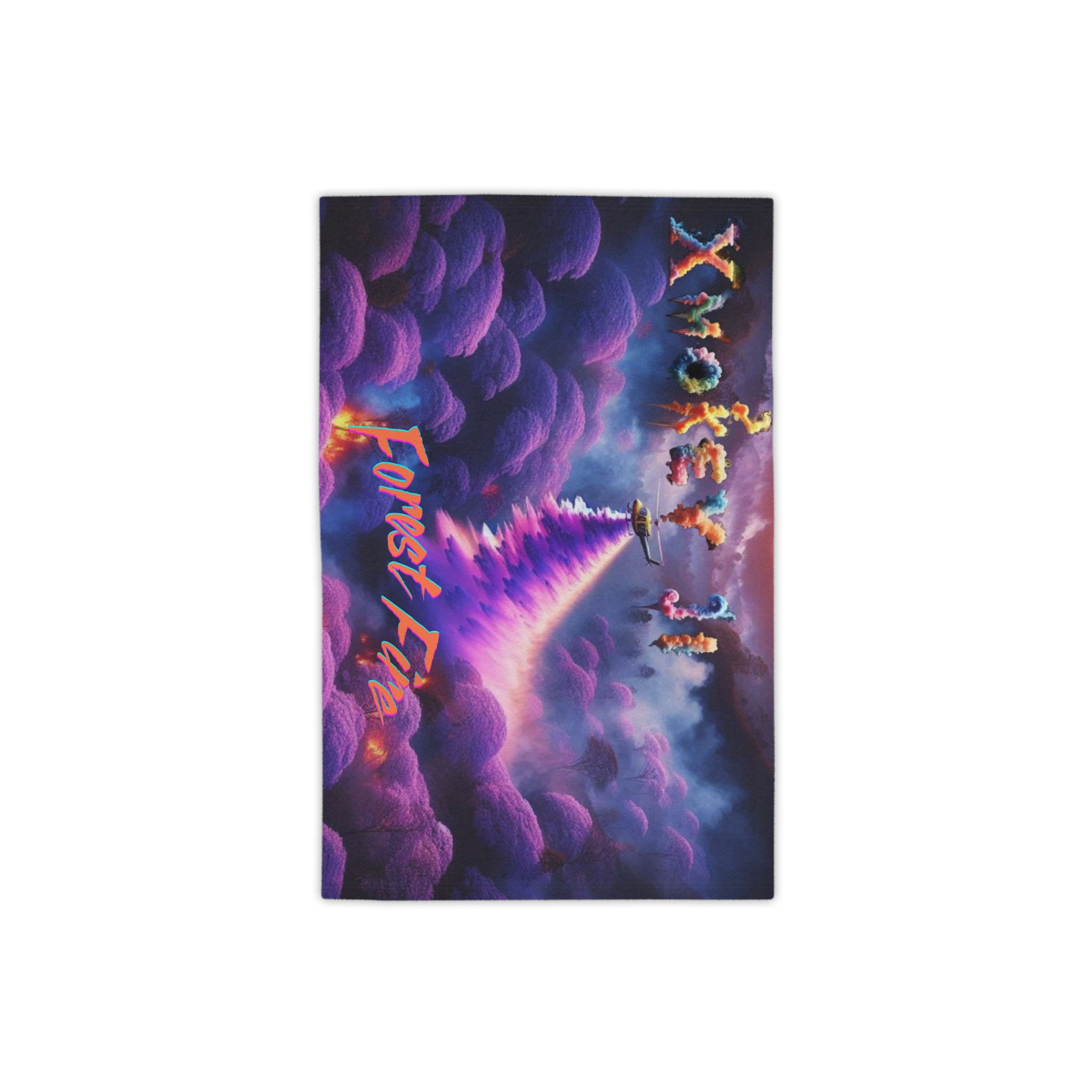 Forest Fire Beach Towels