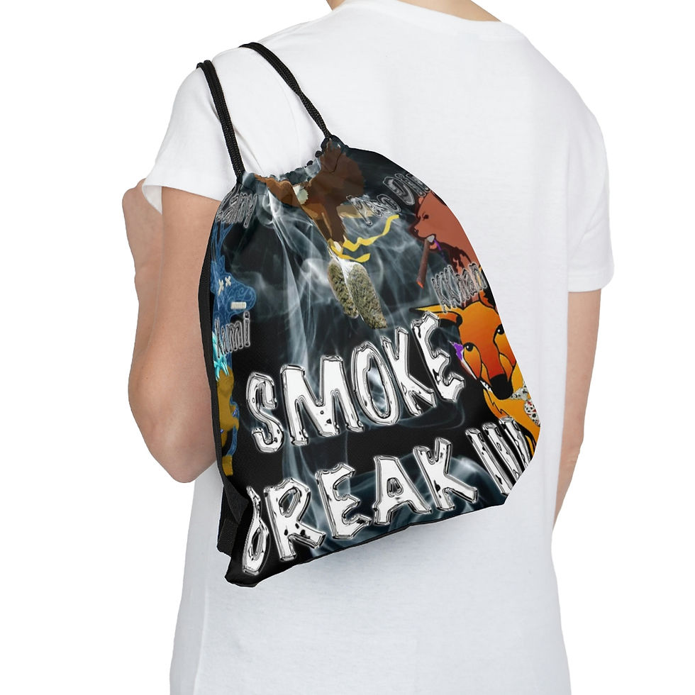 Thumbnail: Smoke Break III Outdoor Drawstring Bag