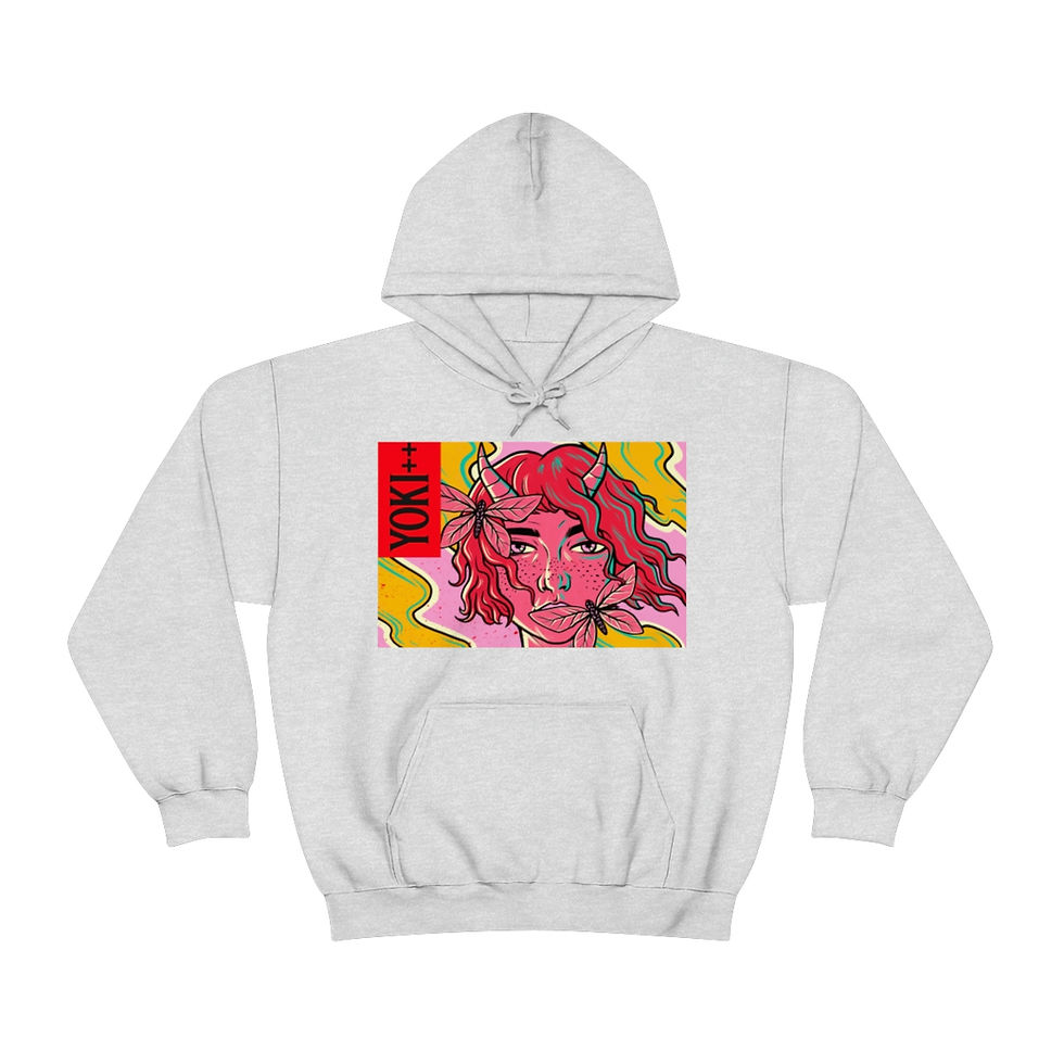 Thumbnail: Yoki++ Pink Unisex Heavy Blend™ Hooded Sweatshirt