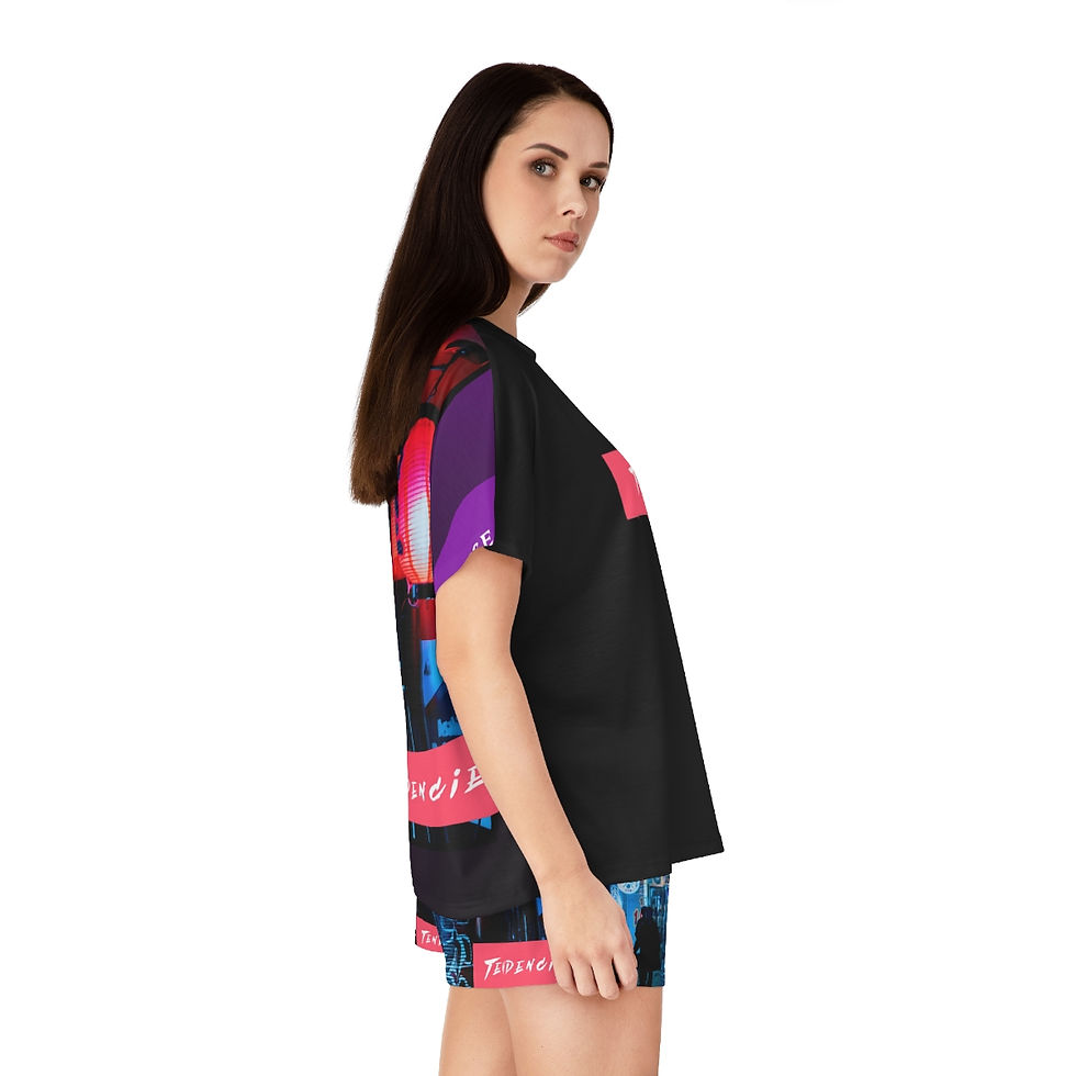 Thumbnail: Tendencies Women's Short Pajama Set (AOP)