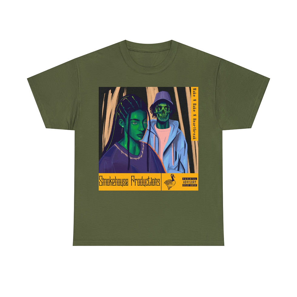 Thumbnail: Wake N Bake N HeartBreak Unisex Heavy Cotton Tee