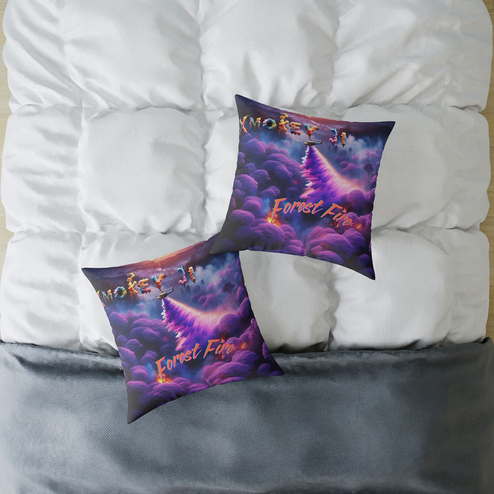 Thumbnail: Forest Fire Spun Polyester Pillow