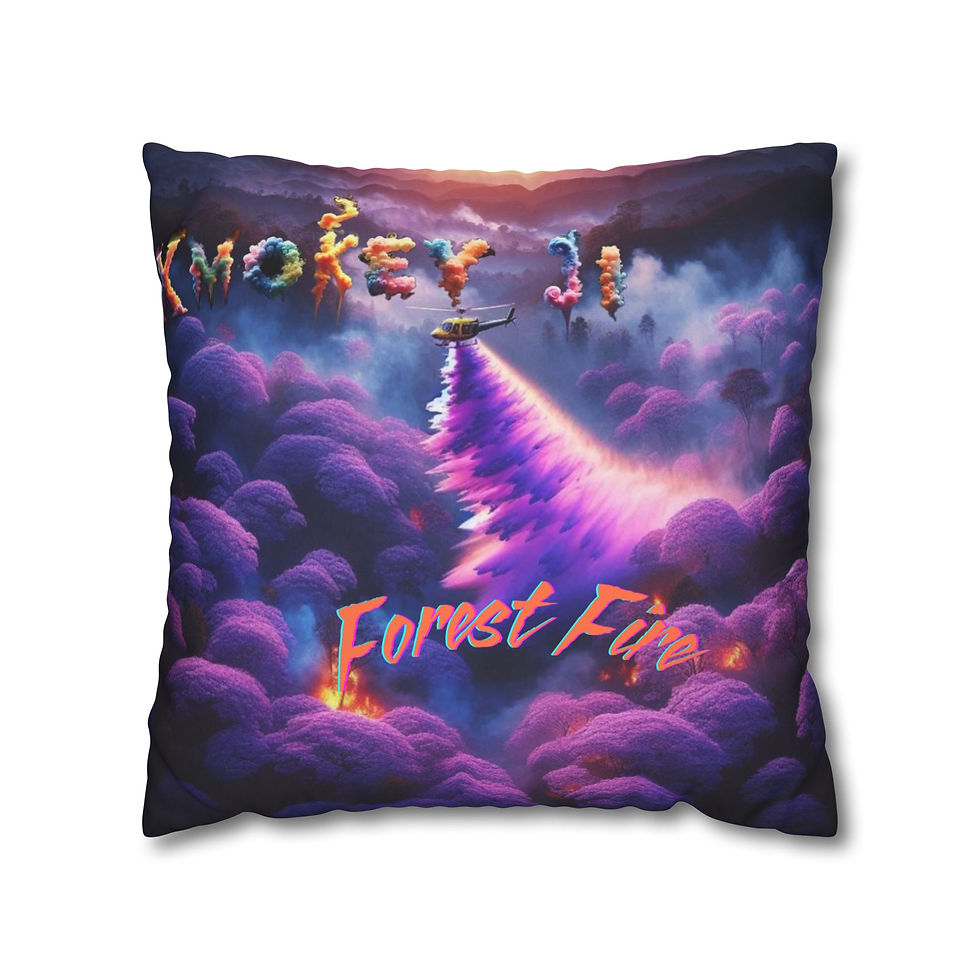 Thumbnail: Forest Fire Spun Polyester Pillowcase