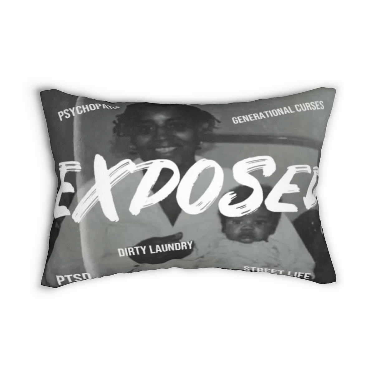 Exposed Spun Polyester Lumbar Pillow