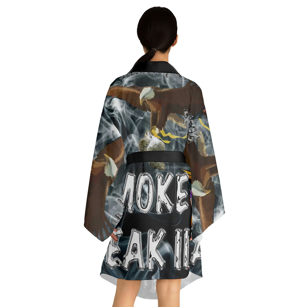 Thumbnail: Smoke Break III Long Sleeve Kimono Robe