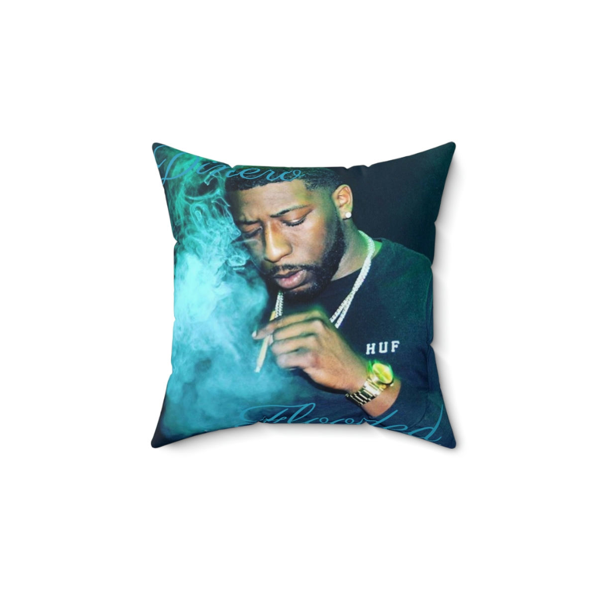 Flooded Spun Polyester Square Pillow Case