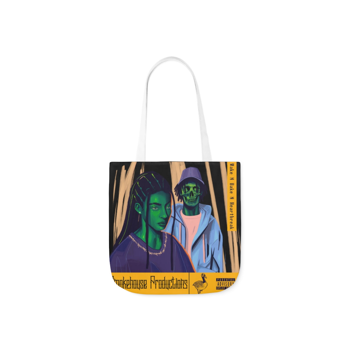 Wake N Bake N HeartBreak Polyester Canvas Tote Bag