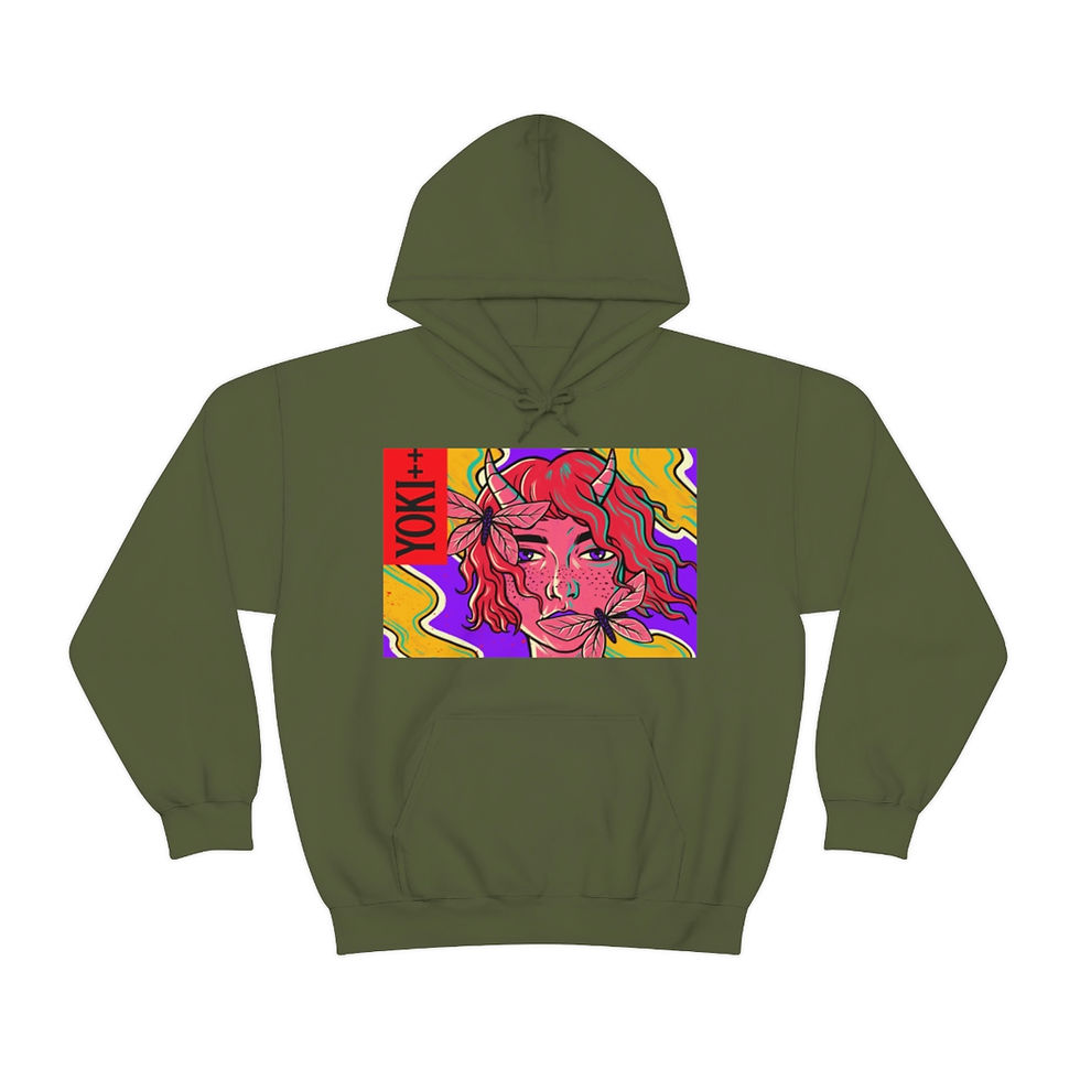 Thumbnail: Yoki++ Purple Unisex Heavy Blend™ Hooded Sweatshirt