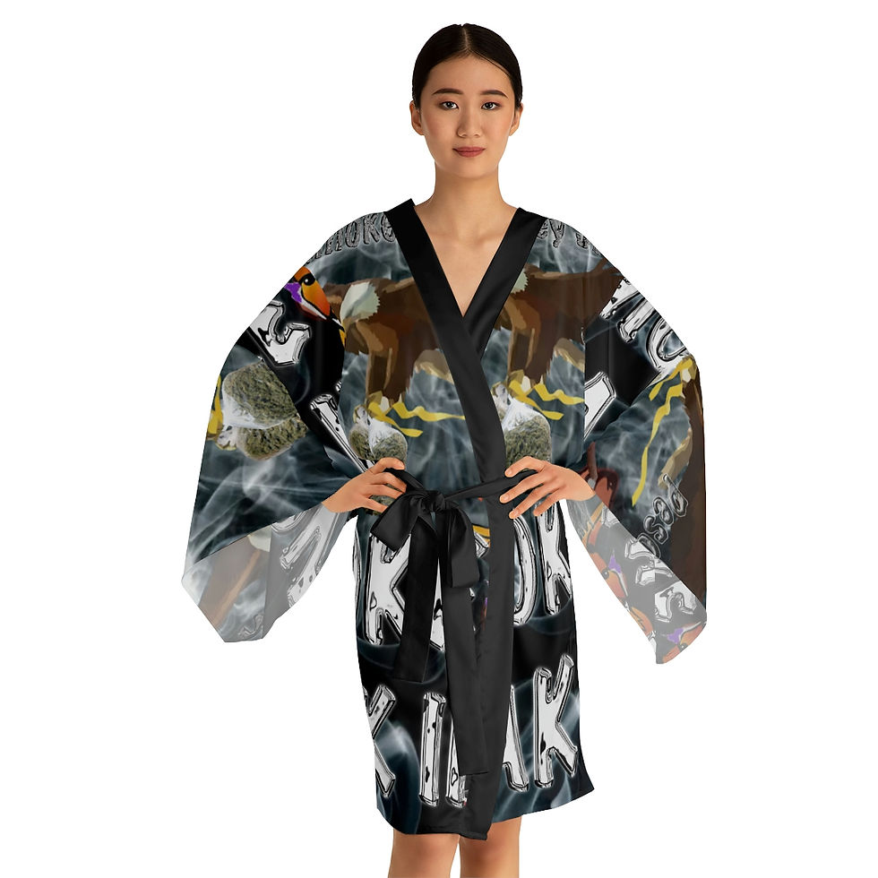 Thumbnail: Smoke Break III Long Sleeve Kimono Robe
