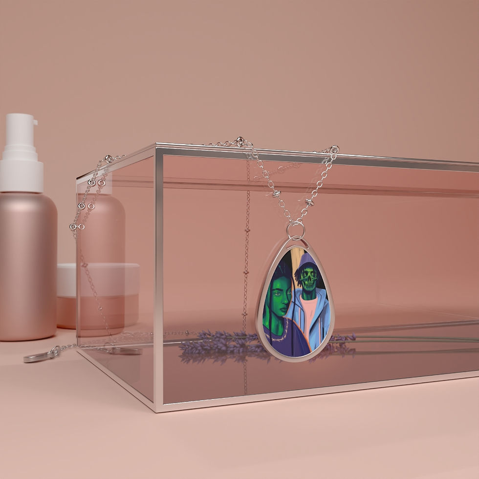 Thumbnail: Wake N Bake N Heartbreak Oval Necklace