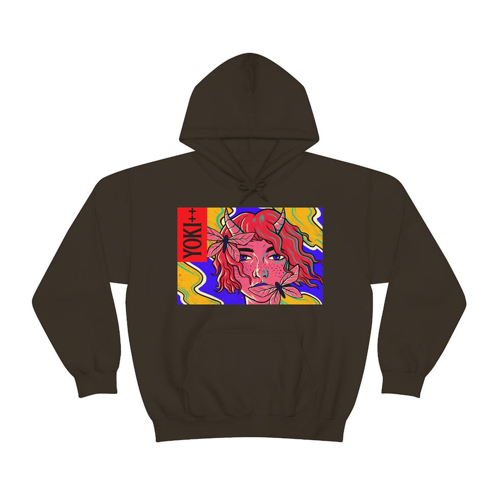 Thumbnail: Yoki++ Blue Unisex Heavy Blend™ Hooded Sweatshirt