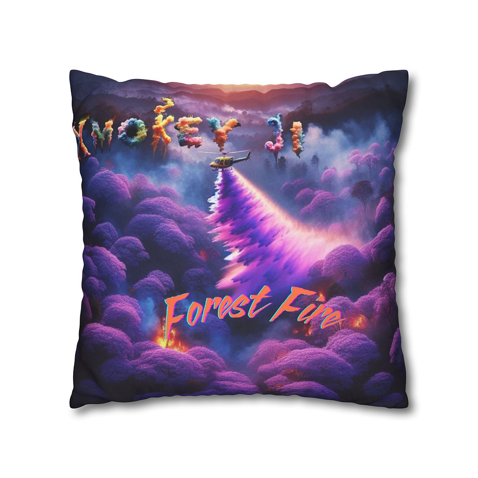 Thumbnail: Forest Fire Spun Polyester Pillowcase